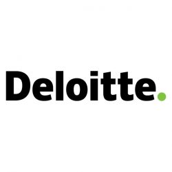 Logo spoločnosti Deloitte s bodkou.