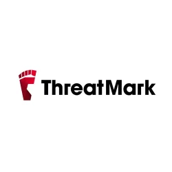 Logo spoločnosti ThreatMark s červenou stopou.